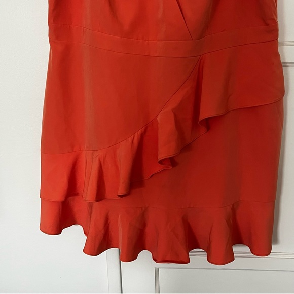 New City Chic plus size flutter sleeve mini wrap dress in Melon XXL/24 - Picture 10 of 10